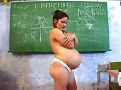 Pregnant Teacher Masturbates